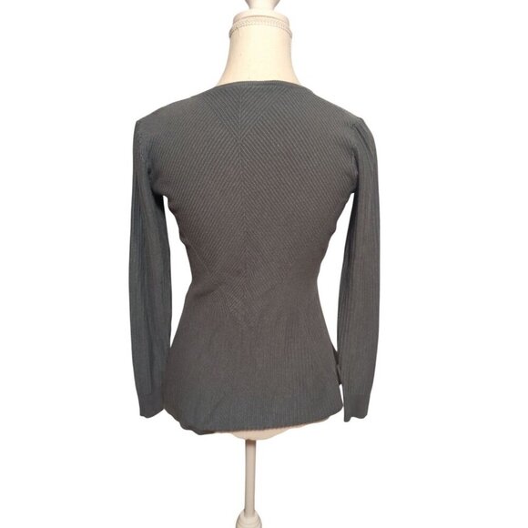 Vila Milano Womens Gray Wool Blend Ribbed Knit,Pullover Sz Small - Picture 4 of 11